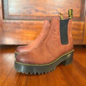 Dr. Martens Brown Ankle Boots with Chunky Sole